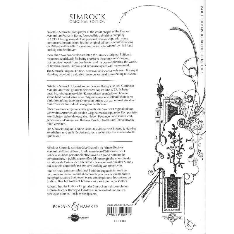 Notenbild für EE 0004 - DER KINDERFREUND 2 OP 65