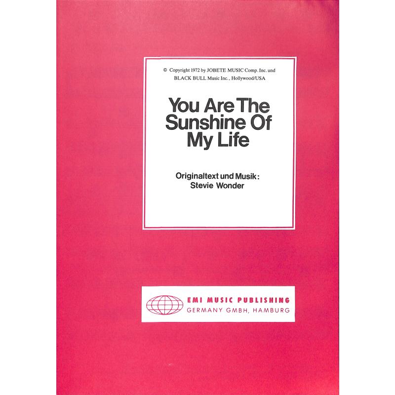 Titelbild für EMI 1058 - YOU ARE THE SUNSHINE OF MY LIFE