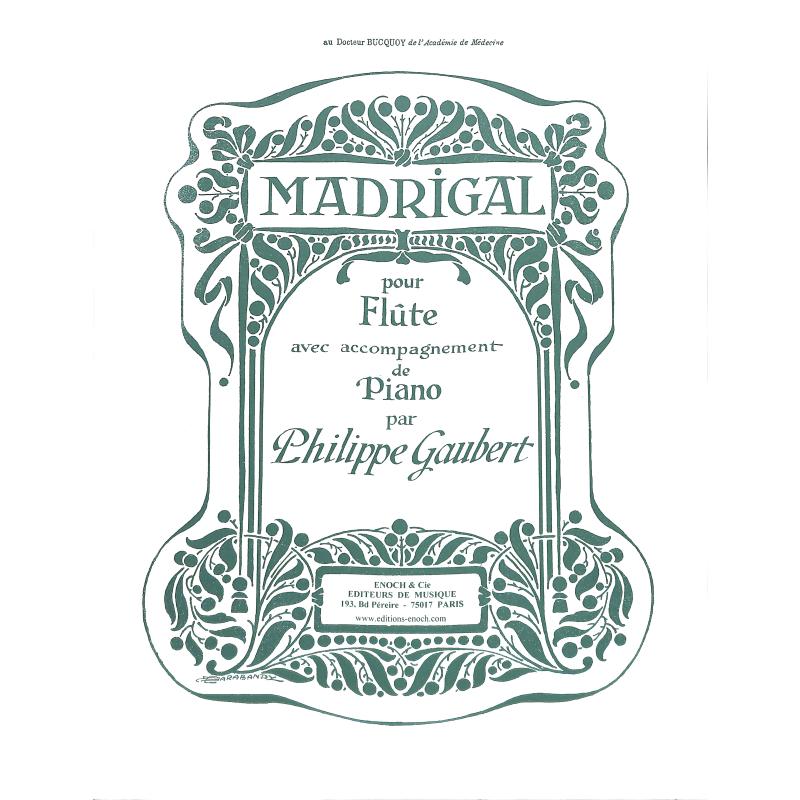 Titelbild für ENOCH 6685 - MADRIGAL