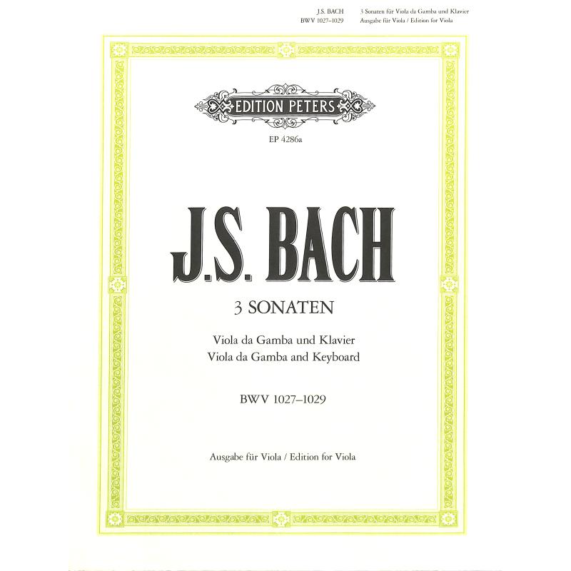 Titelbild für EP 4286A - 3 SONATEN BWV 1027-1029