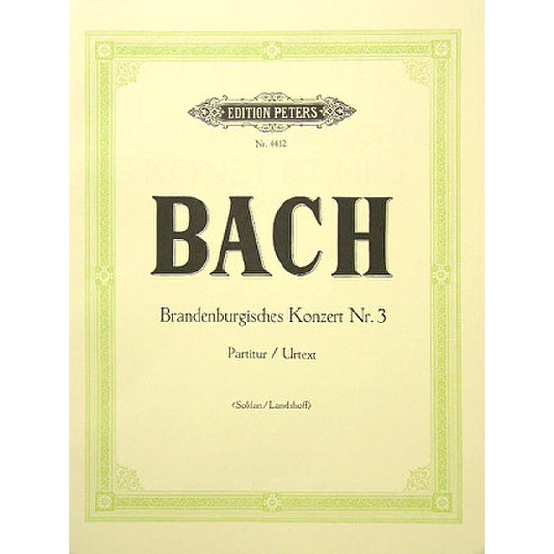 Titelbild für EP 4412 - BRANDENBURGISCHES KONZERT 3 G-DUR BWV 1048