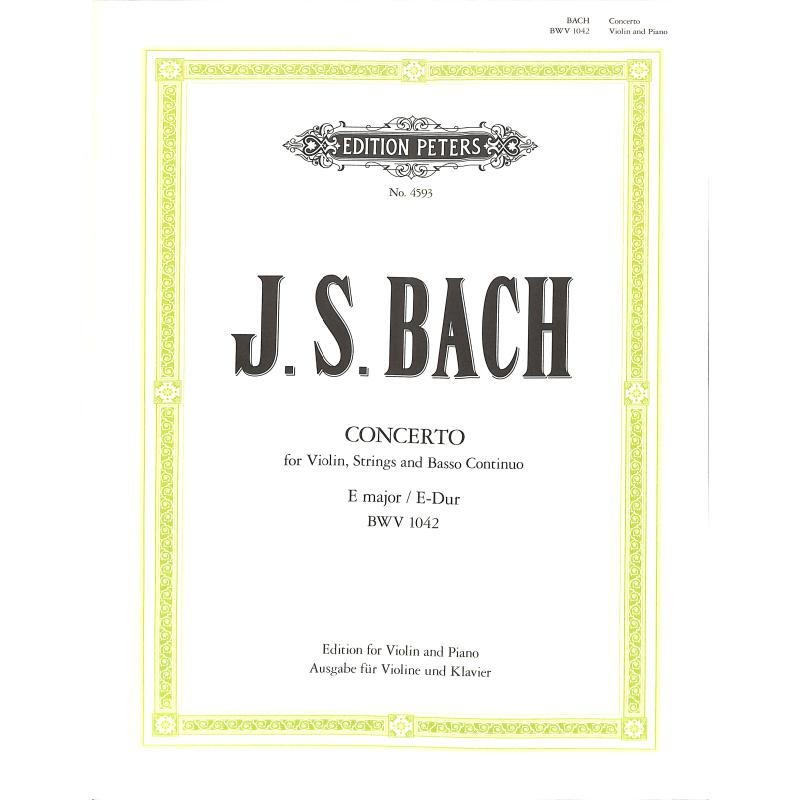 Titelbild für EP 4593 - KONZERT 2 E-DUR BWV 1042 - VL S