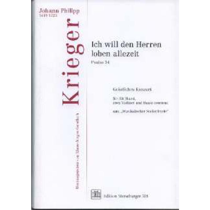 Titelbild für MERS 588 - ICH WILL DEN HERREN LOBEN ALLEZEIT - PSALM 34