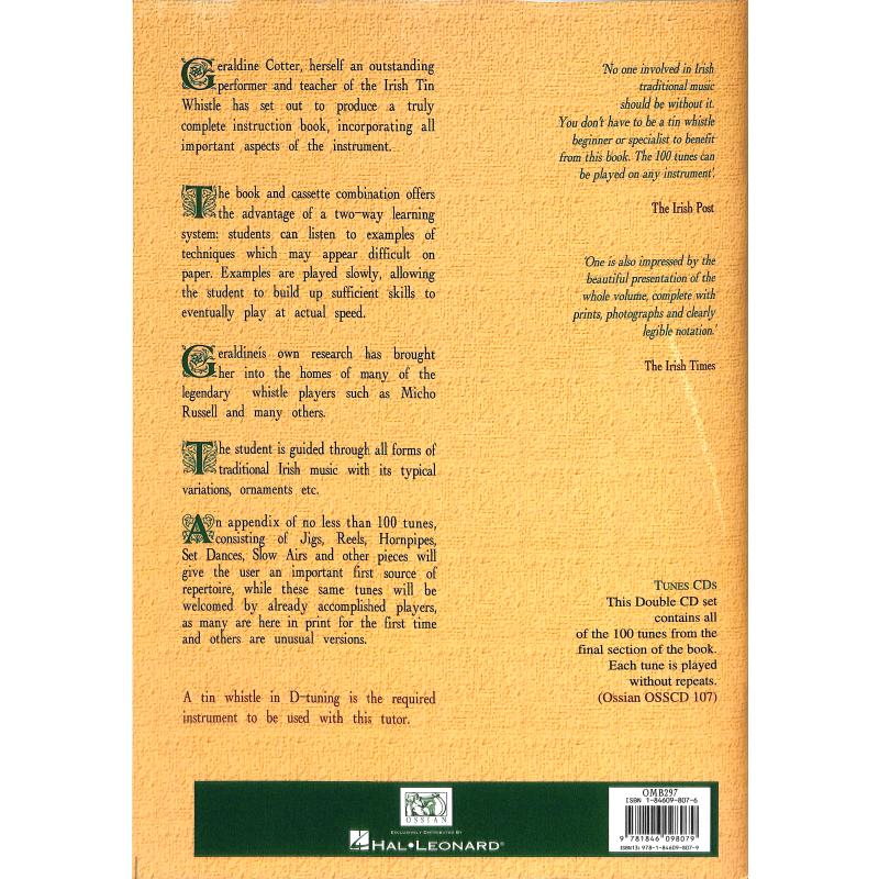 Notenbild für OMB 297 - TRADITIONAL IRISH TIN WHISTLE TUTOR