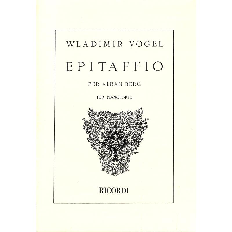 Titelbild für NR 128798 - EPITAFFIO PER ALBAN BERG