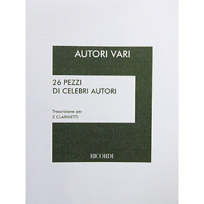 Titelbild für NR 129050 - 26 PEZZI DI CELEBRI AUTORI
