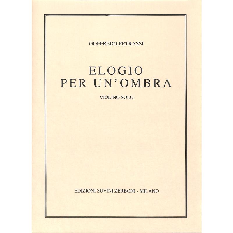 Titelbild für ESZ 7463 - ELOGIO UN OMBRA
