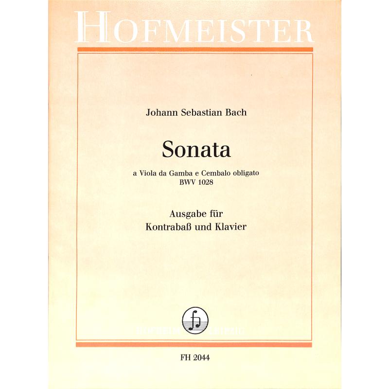Notenbild für FH 2044 - SONATE 2 D-DUR BWV 1028