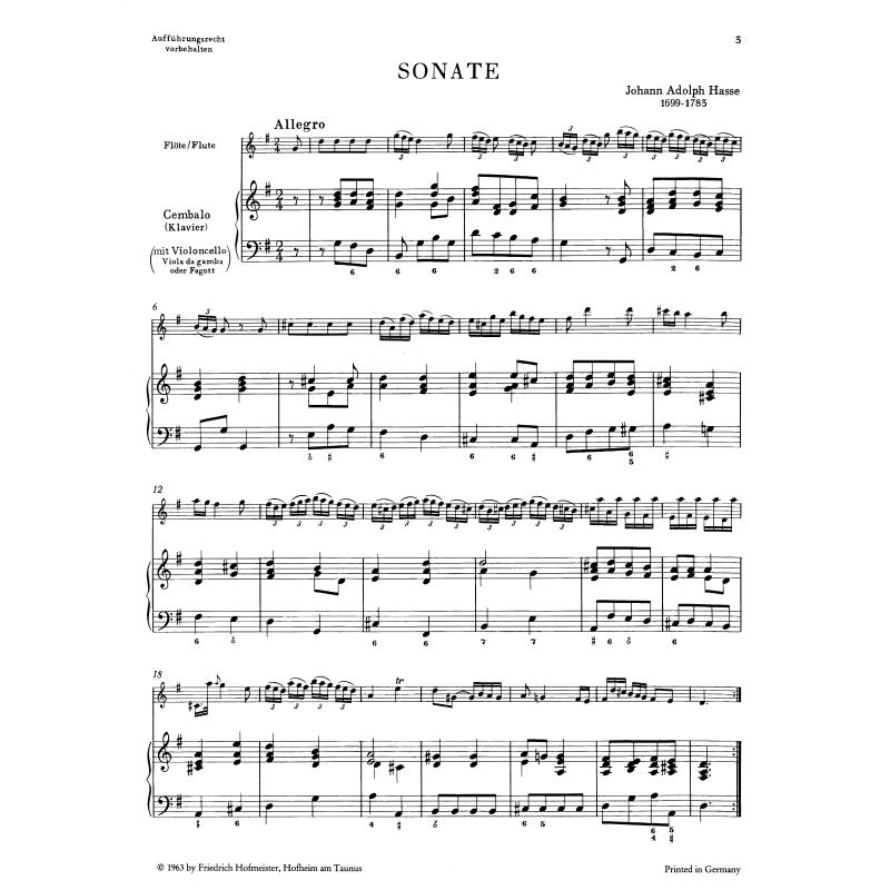 Notenbild für FH 3010 - SONATE G-DUR