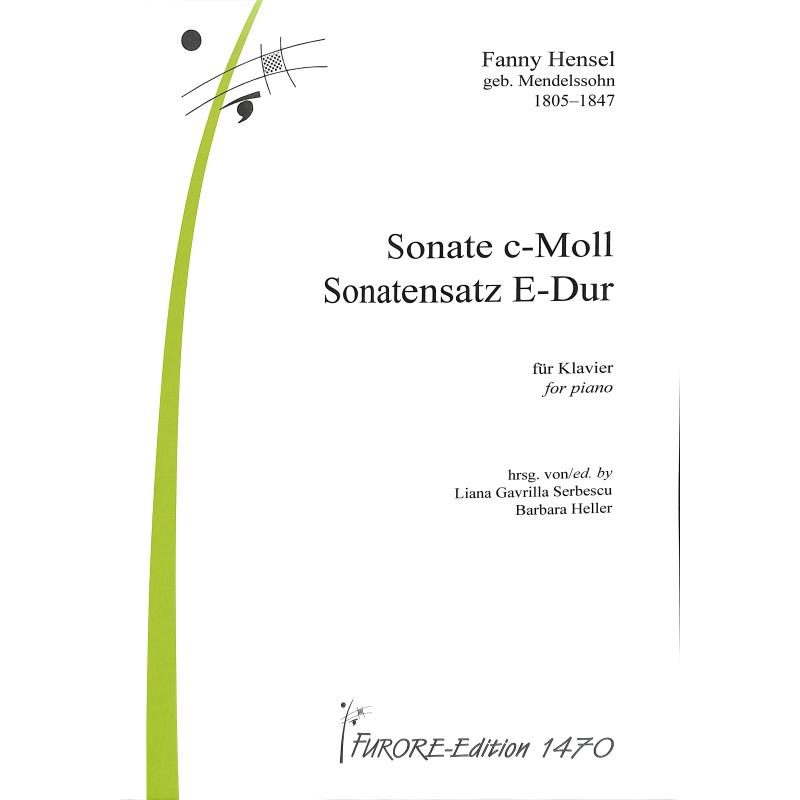 Titelbild für FUE 1470 - Sonate c-moll / Sonatensatz E-Dur