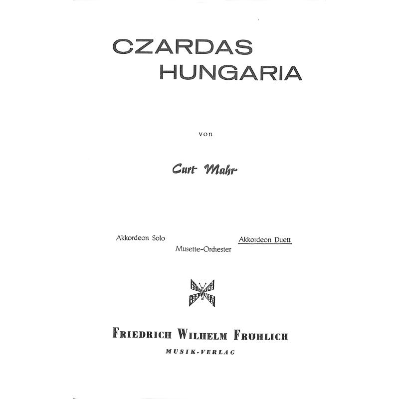 Titelbild für FWF 38-2AKK - CZARDAS HUNGARIA
