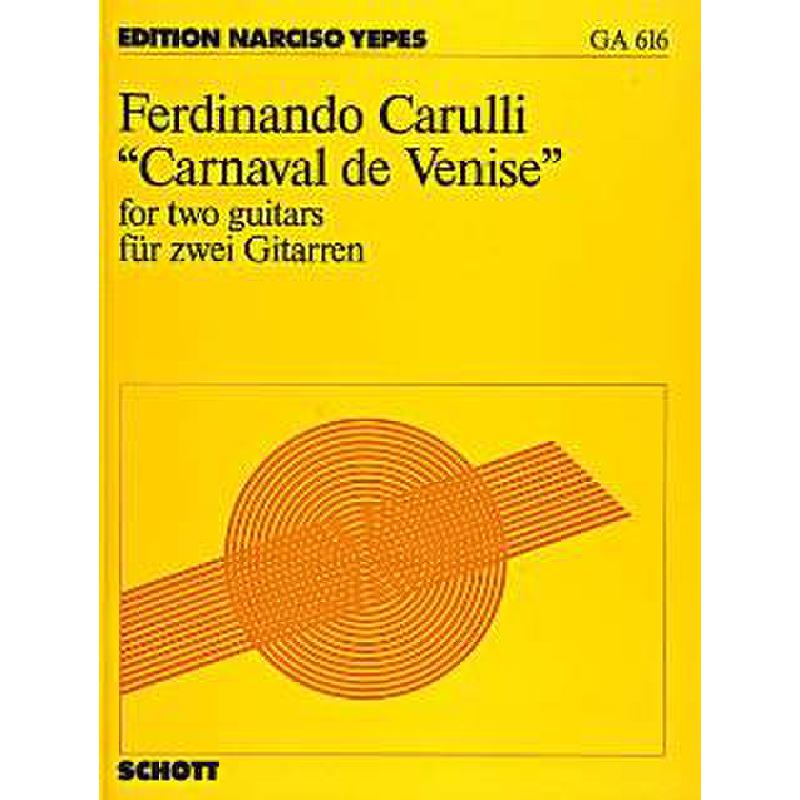 Titelbild für GA 616 - CARNAVAL DE VENISE (INTRODUKTION THEMA)