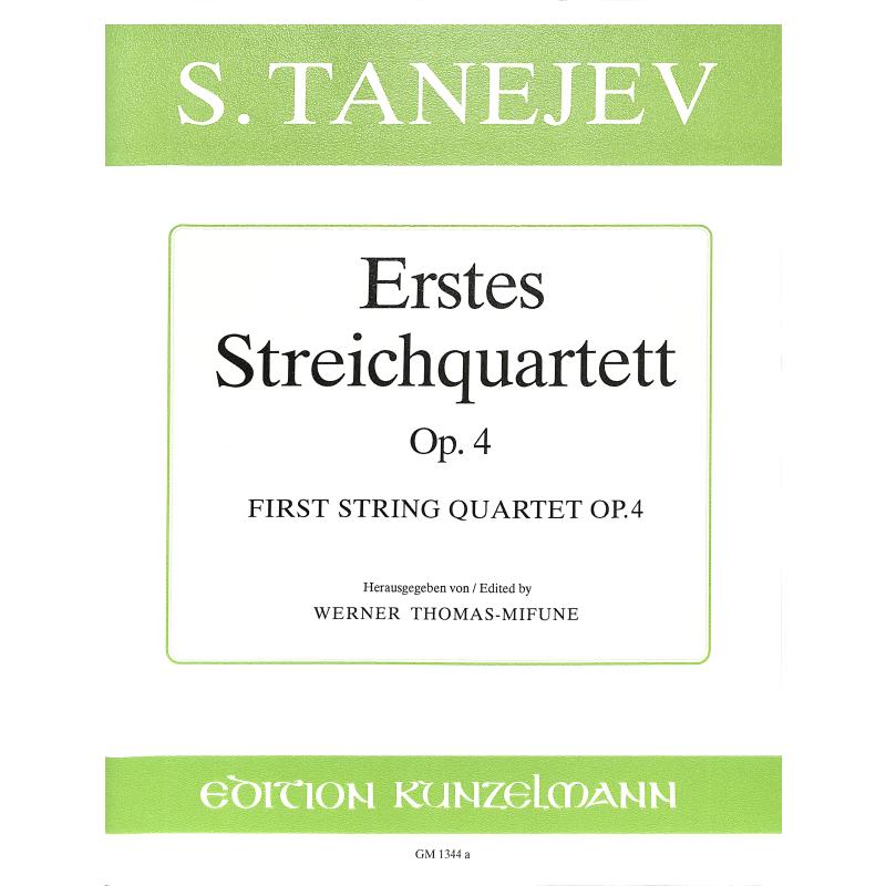 Titelbild für GM 1344A - ERSTES STREICHQUARTETT OP 4