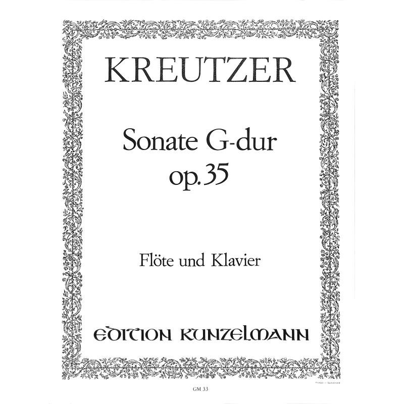 Titelbild für GM 33 - SONATE G-DUR OP 35