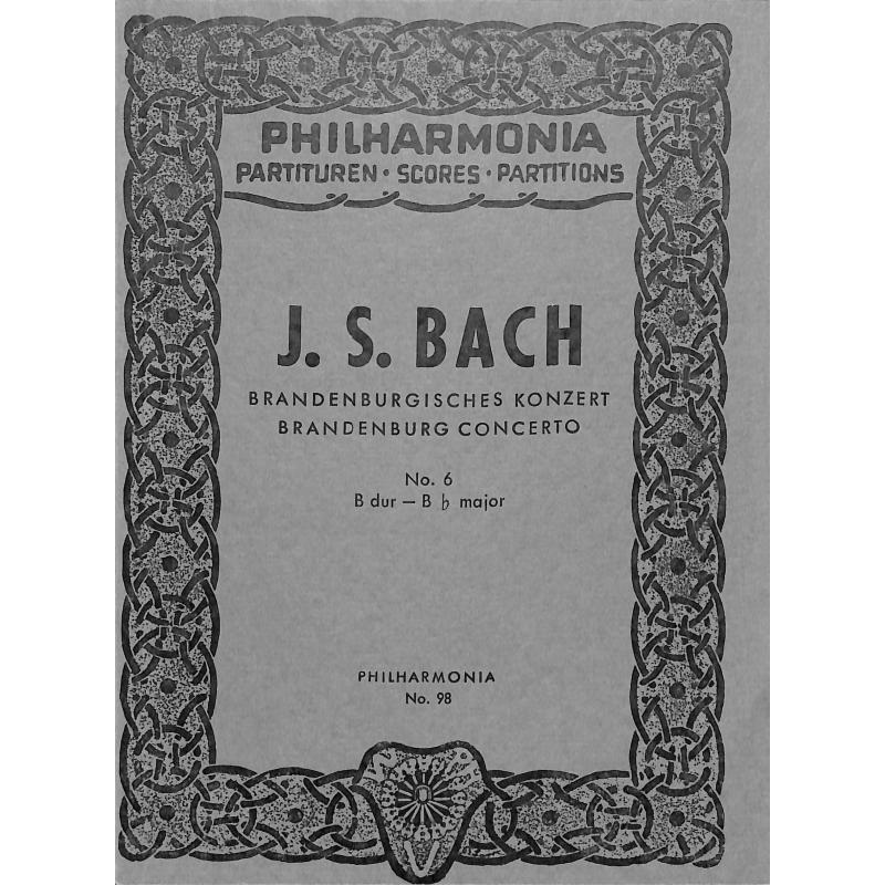 Titelbild für UEPH 98 - BRANDENBURGISCHES KONZERT 6 B-DUR BWV 1051
