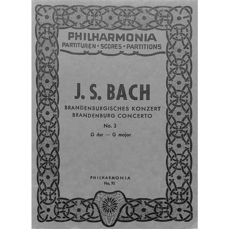 Titelbild für UEPH 95 - BRANDENBURGISCHES KONZERT 3 G-DUR BWV 1048