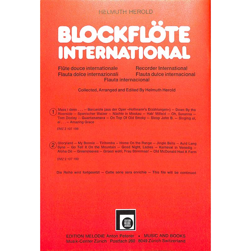 Notenbild für EMZ 2107198 - BLOCKFLOETE INTERNATIONAL 1