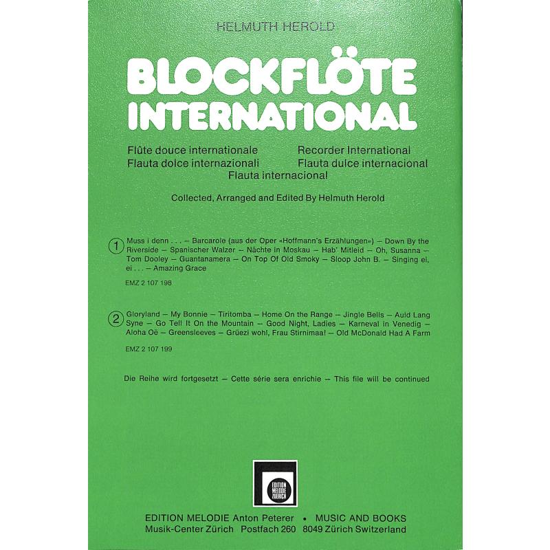 Notenbild für EMZ 2107199 - BLOCKFLOETE INTERNATIONAL 2