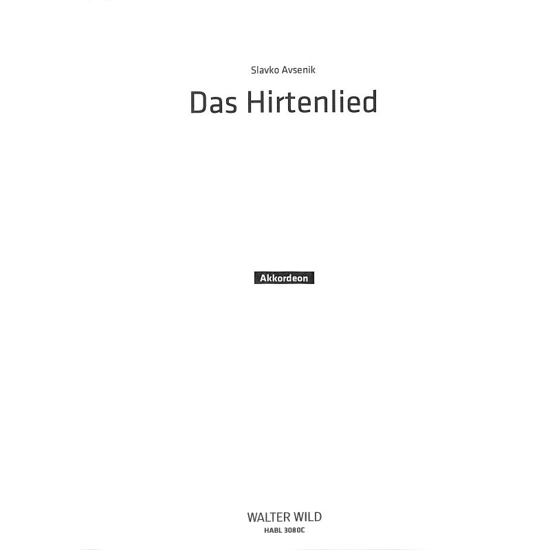 Titelbild für HABLATON 3080C - DAS HIRTENLIED