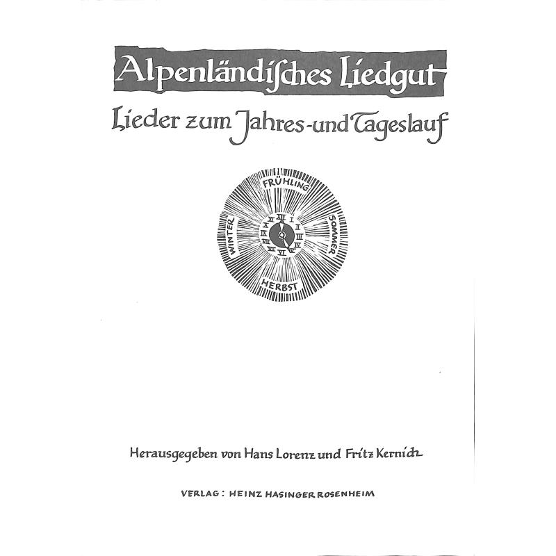 Titelbild für HASINGER 41 - LIEDER ZUM JAHRES + TAGESABLAUF (ALPENLAENDISCHES LIEDGUT)