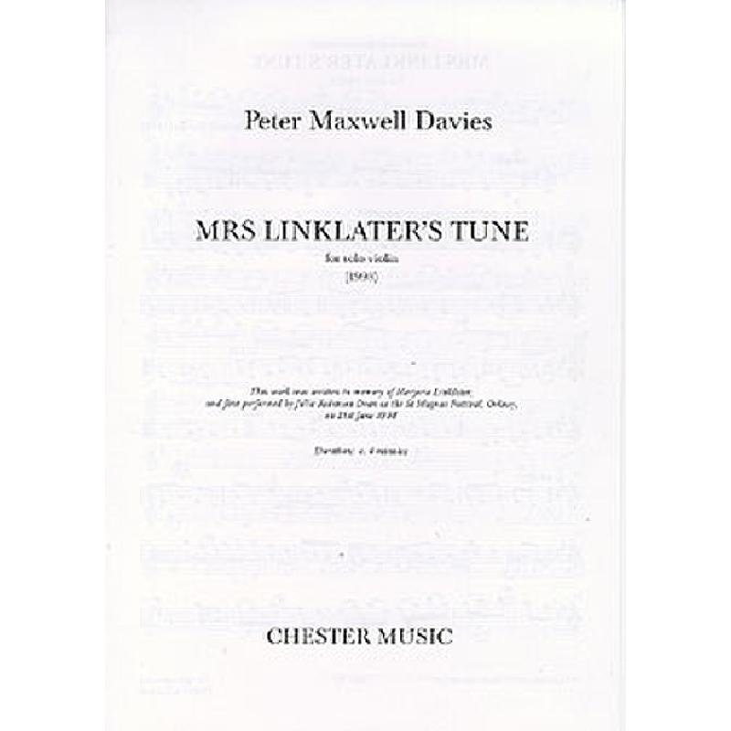Titelbild für CH 61785 - MRS LINKLATER'S TUNE