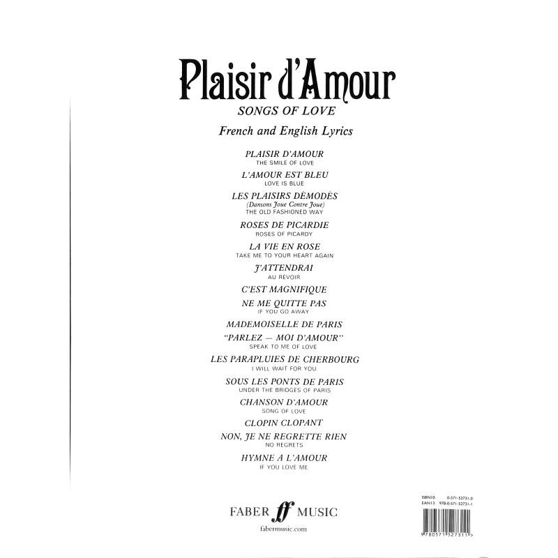 Notenbild für ISBN 0-571-52731-0 - PLAISIR D'AMOUR