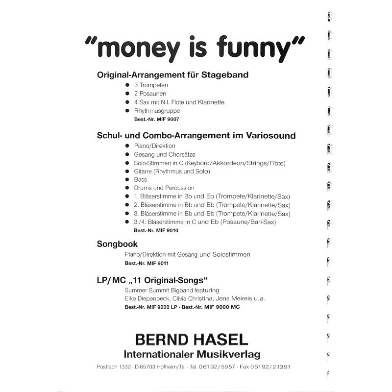 Notenbild für HASEL -MIF9001 - MONEY IS FUNNY