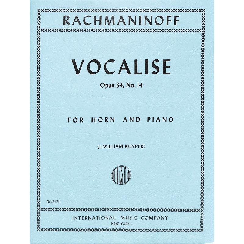Titelbild für IMC 2973 - VOCALISE OP 34/14