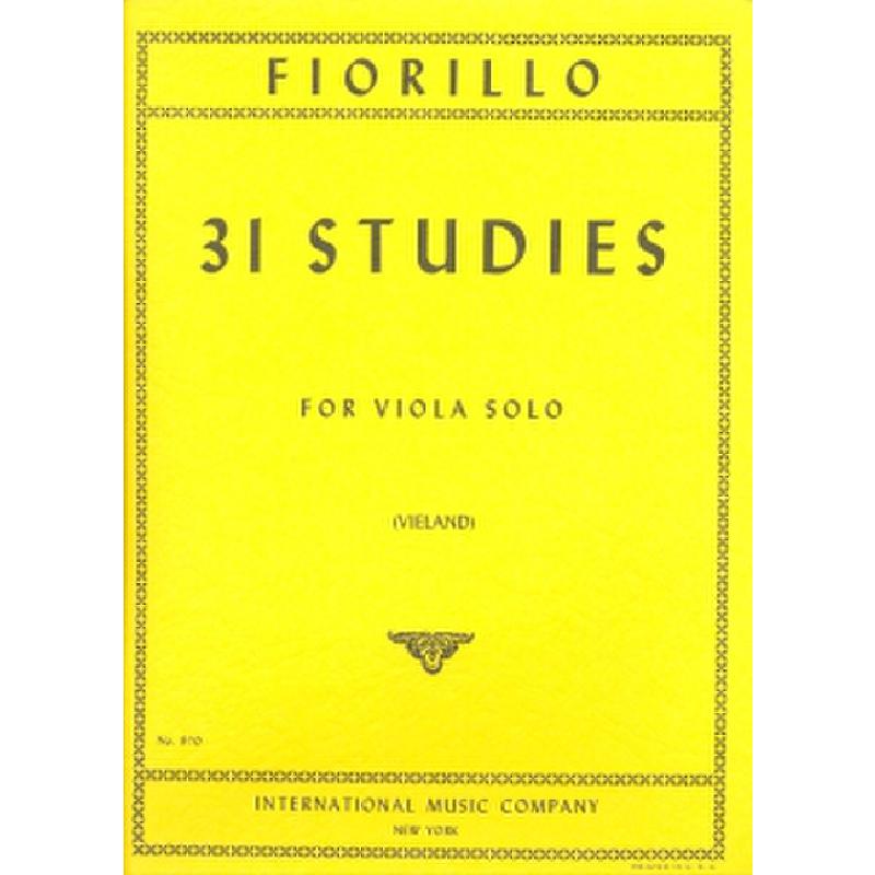 Titelbild für IMC 970 - 31 AUSGEWAEHLTE ETUEDEN