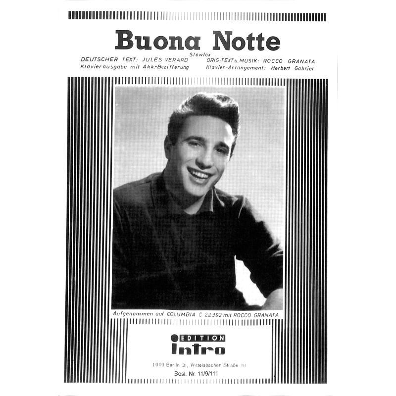 Titelbild für INTRO 119111 - BUONA NOTTE