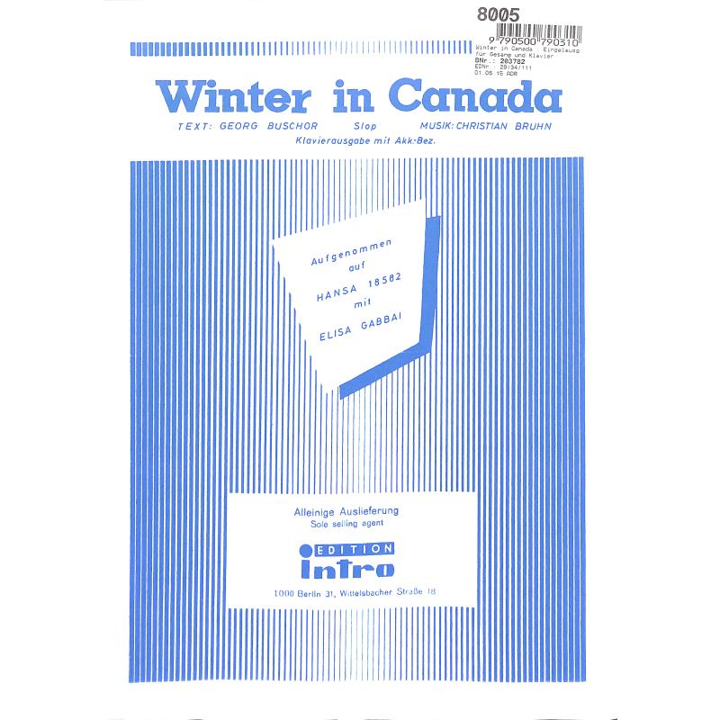 Titelbild für INTRO 2934111 - WINTER IN CANADA