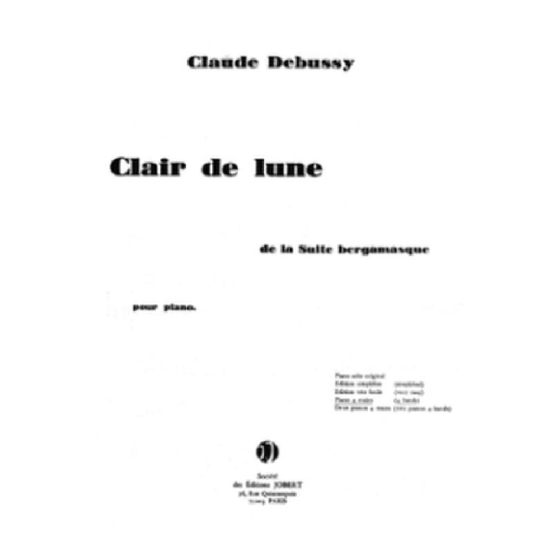 Titelbild für JOBERT 3102-4 - CLAIR DE LUNE (SUITE BERGAMASQUE)