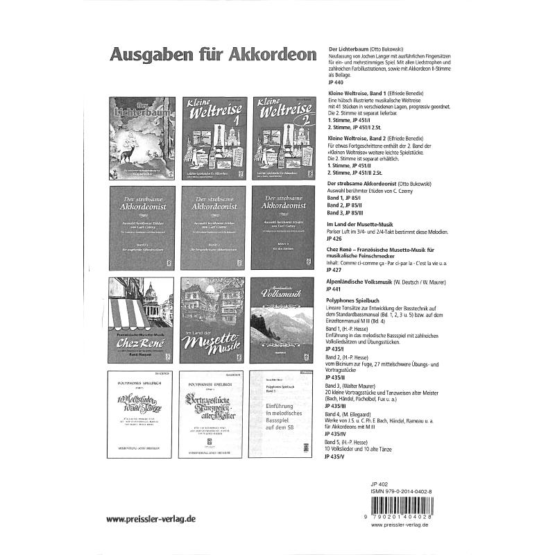 Notenbild für JP 402 - STILECHTE MUSETTE WALZER