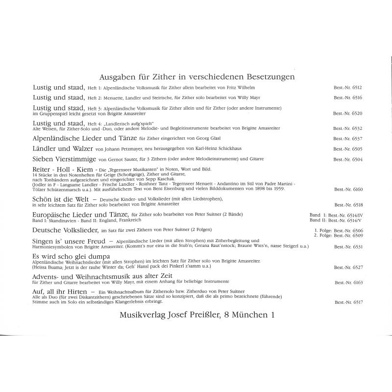 Notenbild für JP 6512 - LUSTIG + STAAD 1 - ALPENLAENDISCHE VOLKSMUSIK