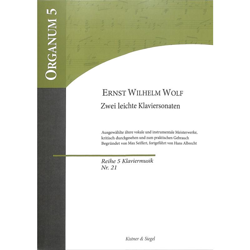 Titelbild für KIST 521-1 - 2 LEICHTE SONATEN G-DUR + B-DUR