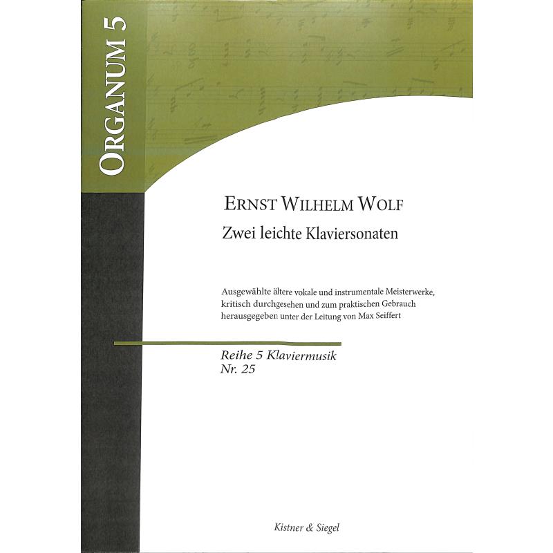 Titelbild für KIST 525-1 - 2 LEICHTE SONATEN C-MOLL + F-DUR