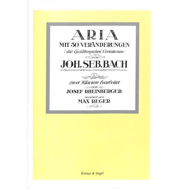 Titelbild für KIST 831 - GOLDBERG VARIATIONEN BWV 988 (ARIA MIT 30 VERAENDERUNGEN)