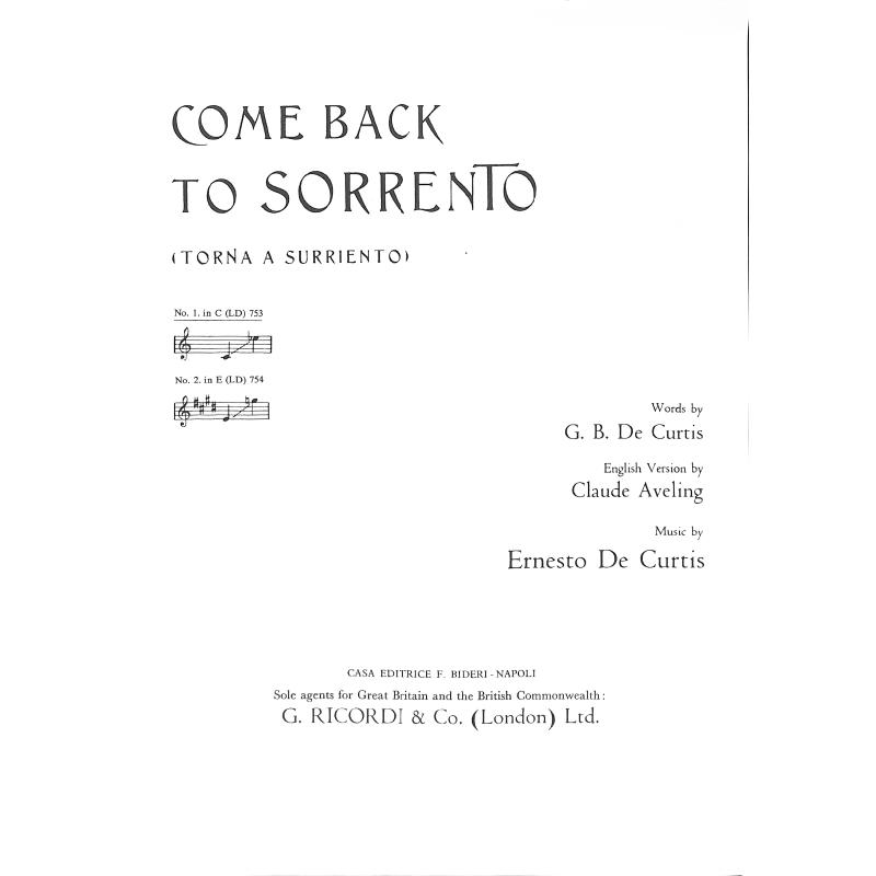 Titelbild für LD 753 - TORNA A SURRIENTO