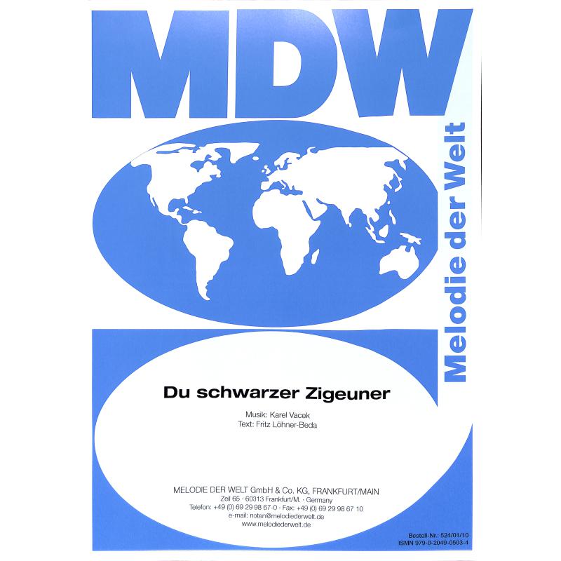 Titelbild für MDW 524-01-10 - DU SCHWARZER ZIGEUNER