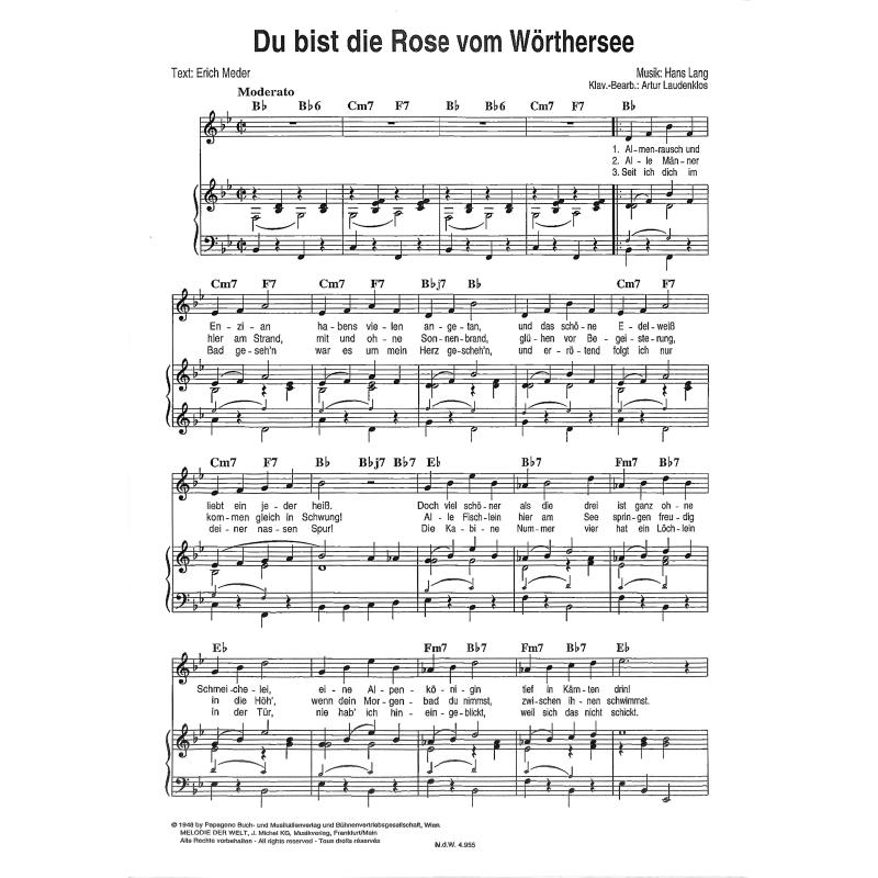 Titelbild für MDW 672-01-10 - DU BIST DIE ROSE VOM WOERTHERSEE