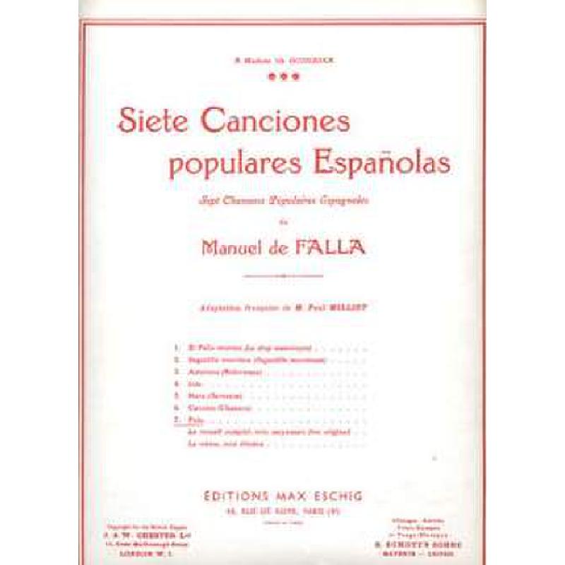 Titelbild für ME 708 - POLO (7 CANCIONES POPULARES ESPANOLAS 7)