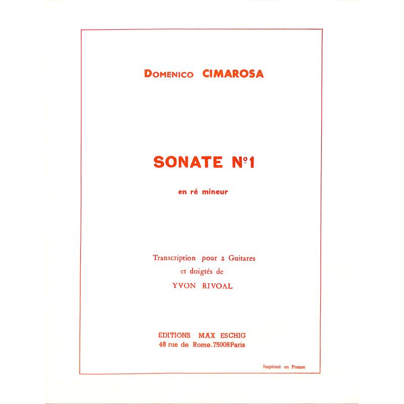 Titelbild für ME 8434 - SONATE 1 D-MOLL
