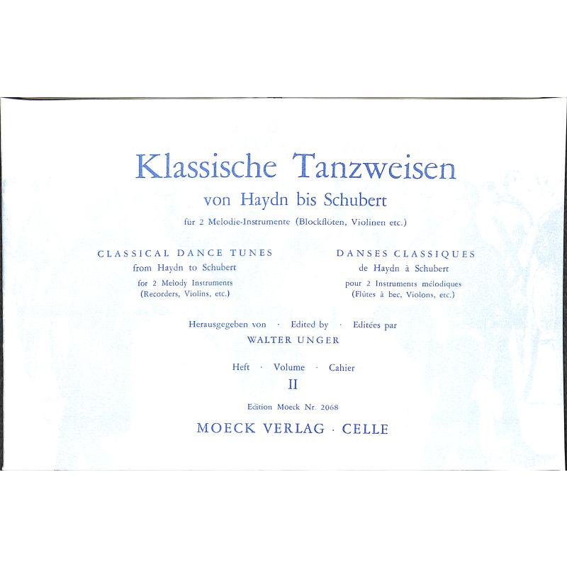 Titelbild für MOE 2068 - KLASSISCHE TANZWEISEN 2