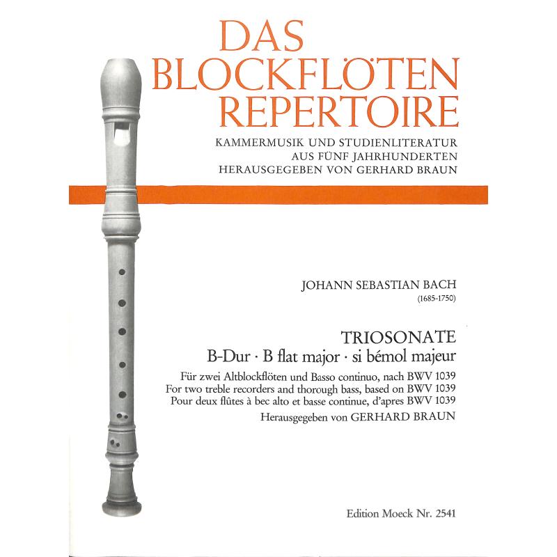 Titelbild für MOE 2541 - TRIOSONATE B-DUR NACH BWV 1039