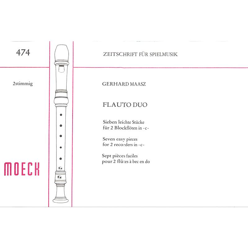 Titelbild für ZFS 474 - FLAUTO DUO - 7 LEICHTE STUECKE