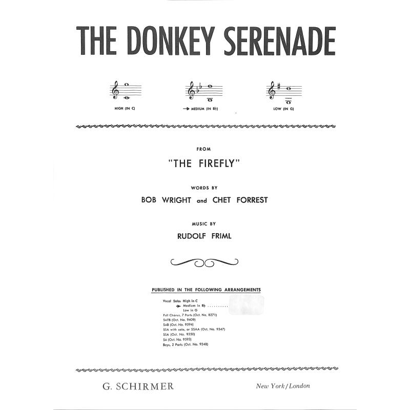 Titelbild für GS 28457 - DONKEY SERENADE