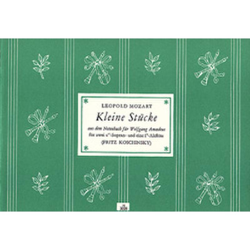 Titelbild für N 3028 - KLEINE STUECKE AUS DEM NOTENBUCH FUER WOLFGANG