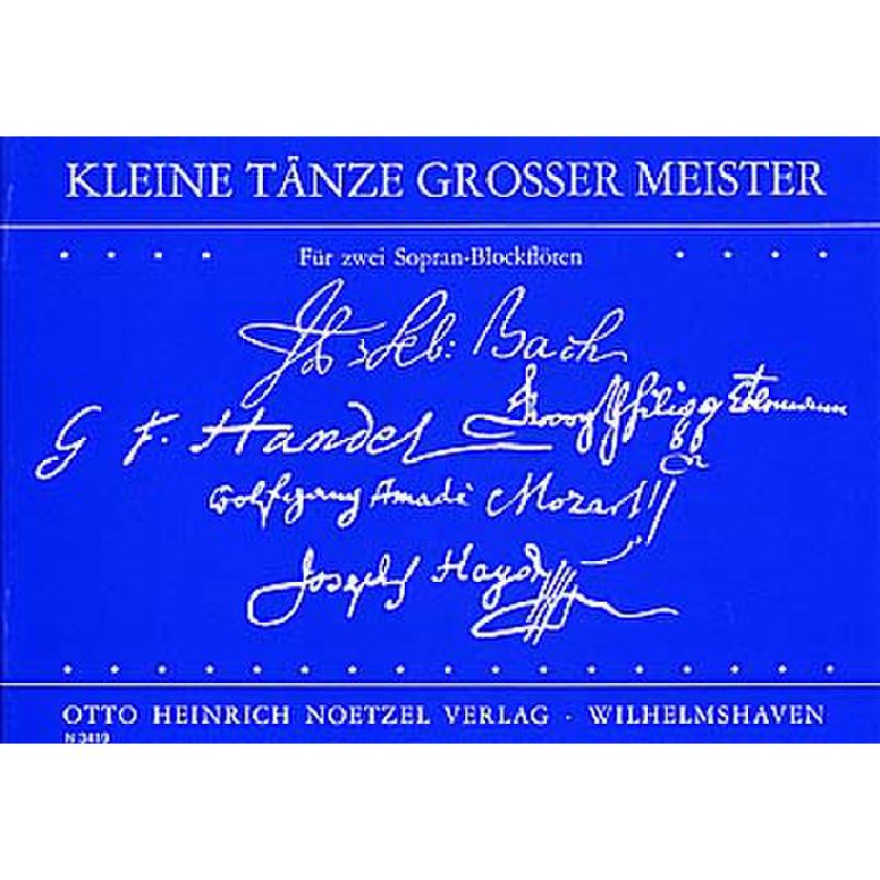 Titelbild für N 3419 - KLEINE TAENZE GROSSER MEISTER