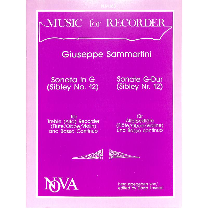 Titelbild für NOVA 183 - SONATE G-DUR