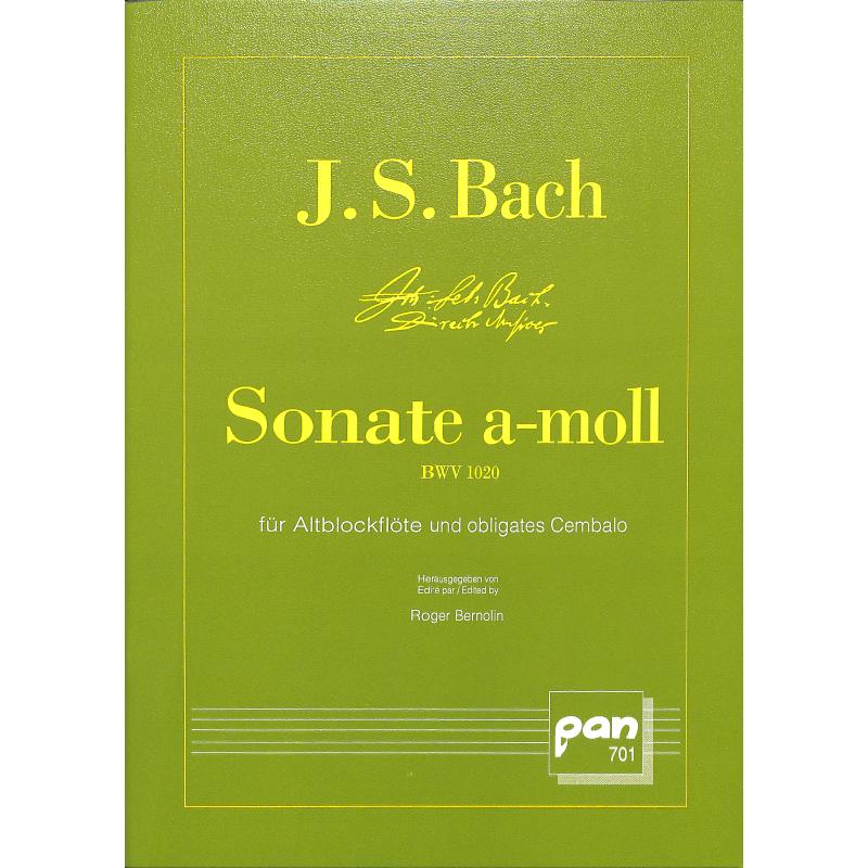 Titelbild für PAN 701 - SONATE A-MOLL BWV 1020